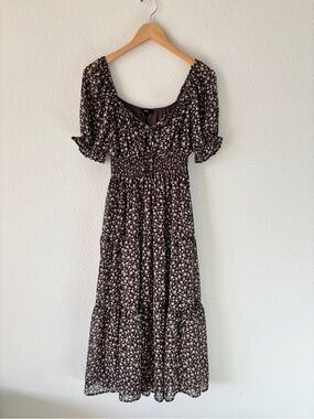 Mine Brown Floral Dress